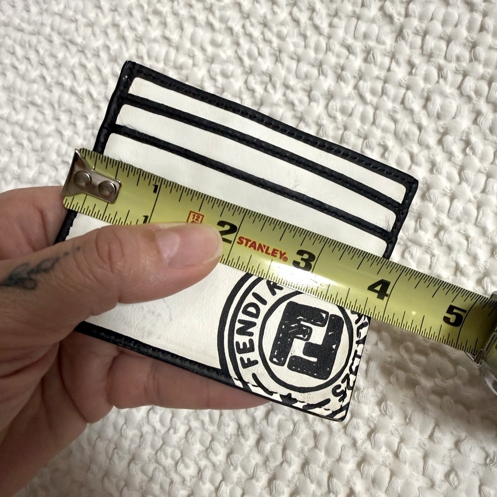 Fendi Joshua Vides White & Black Card Holder - Picture 10 of 11